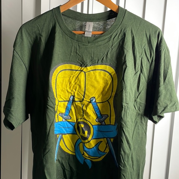 Gildan t-shirt Forest Green printed front and back - size L - Picture 1 of 3
